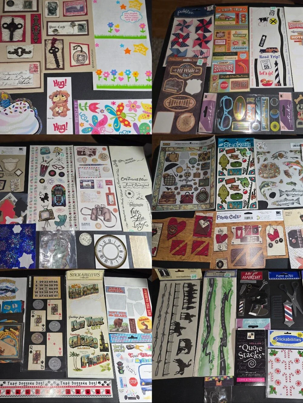 350+ New & Opened Stickers Scrapbook Crafting Letters Numbers Large Lot